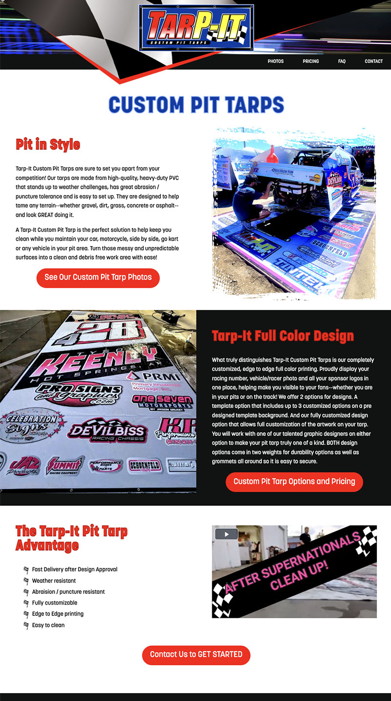 Tarp-It Custom Pit Tarps